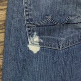 7 For all Mankind Womens Bootcut Button Fly 5-Pocket Jeans Blue 28
