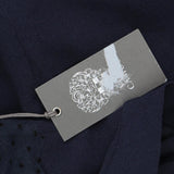 Vince Camuto Womens Bow Neck Shift Dress with Flock Mesh Dot Sleeves Navy Blue 4