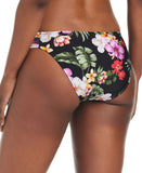 Bar III Womens Floral-Print Side-Tab Bikini Bottom MBTH25501 Multi Black M