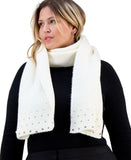 INC International Concepts Solid Studded Muffler Scarf IN9542501 Ivory Off White