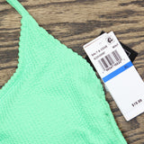 Salt + Cove Juniors Rib Scrunch Scoop-Neck Bikini Top Mint Tea Green XL