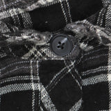Maurices Womens Button Up Cotton Long Sleeve Flannel Shirt Black Plaid 3X