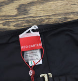 Red Carter Womens Shine Solids Front Button One Piece Swimsuit Black XL