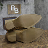 Universal Thread Dallas Ankle Western Bootie Block Heel 94463122 Tan Brown 6.5M
