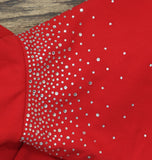 Calvin Klein Womens Embellished Bell Sleeve Back Zip Dress CD4CC3D8 Red 6