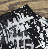 Ny Collection Chiffon Sleeve Poncho Printed Blouse Top Black Acutelines XL