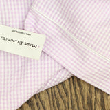Miss Elaine Seersucker Womens Nightgown Pockets Zipper Lilac / White Check S