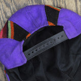 Mens Bolivia Lined Woven Snapback Baseball Hat Purple One Size