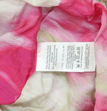 DKNY Womens Floral-Print V-Neck Cap-Sleeve Top May Watercolor Pink Multi M
