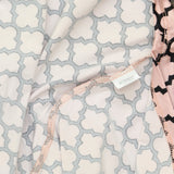 Ny Collection Plus Size Sleeveless Knit Y neck Top Quatrefoil Pink Multi 1X