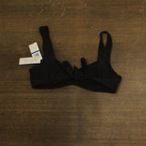 Salt + Cove Juniors Center-Ruched V-Neck Bikini Top SC251007BT Black XL