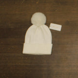 On 34th Womens Rib-Knit Beanie Pom Pom MO1542501 White