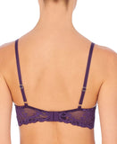Natori Womens Feathers Lace Contour Underwire Plunge Bra Allium Purple 34DD
