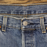 Levi's Womens Upcycle 501 Baggy Straight Leg Crochet Jeans Blue See Measurements