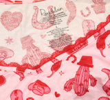 Roudelain Womens Valentine's Fairytale Pajama Shirt Top EJJE319M Cowgirl Pink L