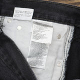 Levi's Distressed Upcycle Straight Leg 505 Jeans Black Wash See Measurements