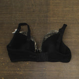 Paramour Womens Aura Embroidered Contour Bra Demi Coverage Black Champagne 40DD