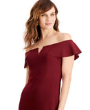 Betsy & Adam Womens Sheath Long Evening Gown Dress 166f37937468c9
