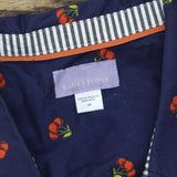 Laura Scott Womens Woven Button Up Sleeveless Shirt 2395-14 Navy Blue Cherry 2X