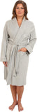 Lauren Ralph Lauren Plus Size Essentials Quilted Collar and Cuff Robe Gray 3X