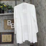 Anne Klein Womens Open Front Monterey Cardigan 10888023 Bright White 0X