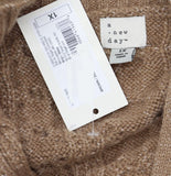 A New Day Long Sleeve Turnover Split Neck Cable Knit Pullover Sweater Brown 1X