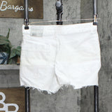 Topshop MOTO Highwaisted Rip Mom Shorts 89273961 White US 6 (UK 10)