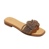 A New Day Womens Iliana Slide Sandals 87466821 Gold Yellow 6.5M