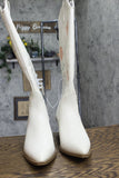 Universal Thread Womens Dixie Bone Floral Western Cowboy Boots Off White 12M