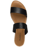 Style & Co. Womens Elliee Flat Sandals 10020656300 Black / Brown 10.5M