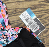 Swim Solutions Womens Floral Empire Swimdress One Piece Swimsuit Multi Blue 18