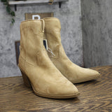 Universal Thread Dallas Ankle Western Bootie Block Heel 94463122 Tan Brown 6.5M