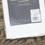 Croscill Signature Hem 300TC Cotton Pillowcases White King