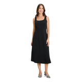 A New Day Ponte Knit Sleeveless Square Neck Midi Dress 94435280 Black L