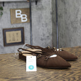 A New Day Womens Twiggy Multi Buckle Mini Heel Flats 94303759 Brown 8M