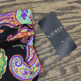 Lauren Ralph Lauren High-Waist Bikini Bottom Bordado Paisley Black 8