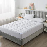 Royal Velvet Button Stitch Stain Restistant Mattress Pad White King