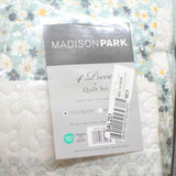 Madison Park 4pc Tulia Seersucker Coverlet Set Aqua Blue Multi Full / Queen