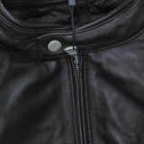 Marc New York By Andrew Marc Men's Leather Moto Jacket Espresso Dark Brown M