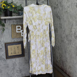 Tinsel Midi Snake Print Balloon Sleeve Wrap Dress MYPD017541 Gray Multi PXL