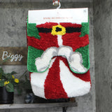 Avanti Santa Bath Rug, Seat Cover & Contour Mat Set Red Green Multi 3-Piece