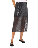 1.state Womens Side-Zip Sequin Midi Skirt 8154421 Rich Black 2