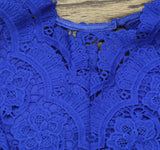 Rare Editions Girls Lace and Scuba Crepe Dress F456465 Royal Blue 14