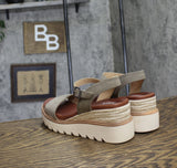 Mia Womens Ophidia Round Toe Strappy Sandal GS1591002 Taupe Brown 8M