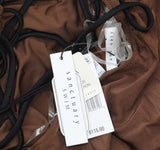 Sanctuary Twice As Nice Wrap Tie One Piece Swimsuit Black / Chocolate Brown S