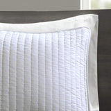 Madison Park Jaxson Quilt Coverlet 3-Piece Set Stripe White King / Cal King
