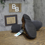Universal Thread Leopard Print Flats with Buckle Strap Dark Brown / Black 9.5M