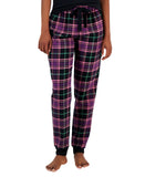 Jenni Womens Cotton Flannel Pajama Pants 100173172MS Boyfriend Plaid Black XS