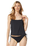 Michael Michael Kors Women's Grommet Tankini Swim Top MM30322 Black M