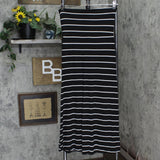 Hot Luxx Couture Maxi Skirt Knit Pull On Dress Black / White See Measurements